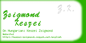 zsigmond keszei business card